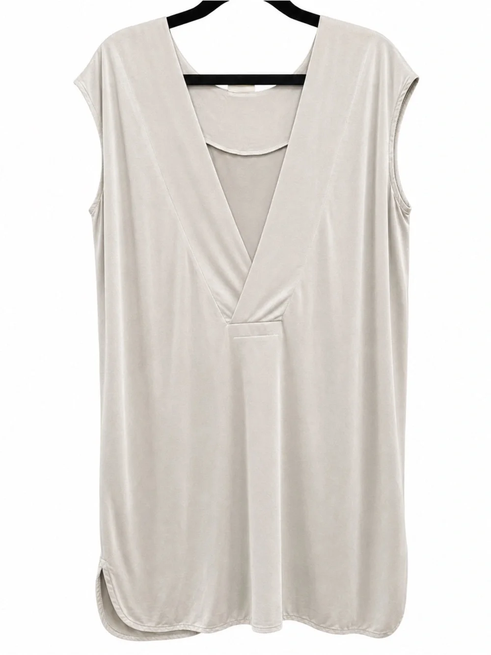 MM6 Maison Martin Margiela Sleeveless Mini Shift Dress – Light Taupe – Size L - Picture 3 of 9